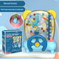 Blue Ball Catching Machine Game Kids Steering Wheel Pinball Desktop Game Hand Eye Coordination Training Parent-Child Interactive Educational Toy Concentration Focus Plastic 4+ Years