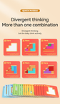 Quick Puzzle Tetris Building Blocks Game Speed Challenge Parent-Child Interactive Brain Training 20 Challenge Cards 4 Difficulty Levels ABS Material 3+ Years Educational Toy