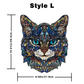 L Style Blue-Eyed Cat Wooden Jigsaw Puzzle -Irregular Animal Shaped Puzzle with DIY Piggy Bank Option, Laser Cut 3D Craft, Stress Relief Brain Game Gift for Adults 14+