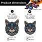 M Style Blue-Eyed Cat Wooden Jigsaw Puzzle -Irregular Animal Shaped Puzzle with DIY Piggy Bank Option, Laser Cut 3D Craft, Stress Relief Brain Game Gift for Adults 14+