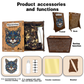 M Style Blue-Eyed Cat Wooden Jigsaw Puzzle -Irregular Animal Shaped Puzzle with DIY Piggy Bank Option, Laser Cut 3D Craft, Stress Relief Brain Game Gift for Adults 14+