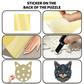 M Style Blue-Eyed Cat Wooden Jigsaw Puzzle -Irregular Animal Shaped Puzzle with DIY Piggy Bank Option, Laser Cut 3D Craft, Stress Relief Brain Game Gift for Adults 14+