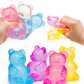 Pink Candy Gummy Bear Squishy Stress Relief Toy - Slow Rising Squeeze Fidget Toys for Kids, Soft TPR Sensory Toy for Anxiety Relief, Cute Kawaii Decompression Gift for Ages 3+