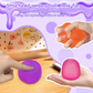 Orange Candy Gummy Bear Squishy Stress Relief Toy - Slow Rising Squeeze Fidget Toys for Kids, Soft TPR Sensory Toy for Anxiety Relief, Cute Kawaii Decompression Gift for Ages 3+