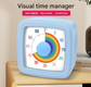 Green Visual timer for children and the kitchen – a 60-minute rainbow countdown timer, silent operation, suitable for cooking, studying, and everyday tasks. Battery powered (batteries not included), made of ABS plastic