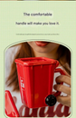 Yellow  Creative Trash Can Ceramic Mug with Shovel Spoon - 400ml Funny Garbage Bin Coffee Cup with Lid - Novelty Gag Gift for Birthday Christmas - Quirky Kitchen Cup for Home Office