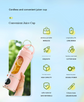 White 3.7V Portable Blender 700ml Wireless Juicer Cup - 12 Blade USB Rechargeable Smoothie Maker with LED Display - Personal Fruit Mixer with Safety Lock - BPA Free Travel Blender for Home Office Outdoor