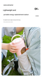 Pink 3.7V Portable Blender 700ml Wireless Juicer Cup - 12 Blade USB Rechargeable Smoothie Maker with LED Display - Personal Fruit Mixer with Safety Lock - BPA Free Travel Blender for Home Office Outdoor