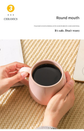 Blue Premium Macaron Ceramic Coffee Mug Set - 500ml Large Capacity Belly Cup with Underglaze Finish, Minimalist Nordic Style Porcelain Mug for Coffee, Tea, Milk and Oatmeal