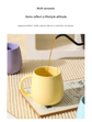 Orange Premium Macaron Ceramic Coffee Mug Set - 500ml Large Capacity Belly Cup with Underglaze Finish, Minimalist Nordic Style Porcelain Mug for Coffee, Tea, Milk and Oatmeal