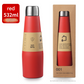 Red Premium 304 Stainless Steel Vacuum Insulated Water Bottle - 532ml Large Capacity Sports Flask with 12-24 Hour Thermal Retention, Leak-Proof Portable Travel Mug for Gym, Office, Car and Outdoor Activities