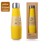 Yellow Premium 304 Stainless Steel Vacuum Insulated Water Bottle - 532ml Large Capacity Sports Flask with 12-24 Hour Thermal Retention, Leak-Proof Portable Travel Mug for Gym, Office, Car and Outdoor Activities