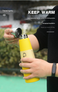 2-piece Green and Yellow Premium 304 Stainless Steel Vacuum Insulated Water Bottle - 532ml Large Capacity Sports Flask with 12-24 Hour Thermal Retention, Leak-Proof Portable Travel Mug for Gym, Office, Car and Outdoor Activities