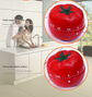 Small Size Tomato-shaped alarm Kitchen Timer - 60 Minute Mechanical Countdown Timer with Loud Alarm, Cute Vegetable Design, No Battery Required - Perfect for Cooking, Baking & Time Management