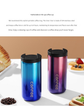 White Stainless Steel Coffee Mug 500ml Vacuum Insulated Travel Cup 8 Hours Heat Retention Leak-Proof Lid 304 Food-Grade Steel Portable Office Car Tumbler Reusable Gift Cup