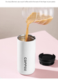 White Stainless Steel Coffee Mug 500ml Vacuum Insulated Travel Cup 8 Hours Heat Retention Leak-Proof Lid 304 Food-Grade Steel Portable Office Car Tumbler Reusable Gift Cup