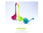 3-piece Blue and Red and Green Nessie Ladle Loch Ness Monster Soup Spoon Cute Dinosaur Shaped Standing Ladle Food-Grade Nylon Kitchen Utensil  Handle Heat Resistant 0-120C Funny Cooking Gadget Gift for Home Cooks