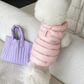 Pink L size Dog Winter Coat Quilted Puffer Jacket - Warm Cotton Padded Vest for Small Dogs, High Collar Pet Clothes for Chihuahua Yorkie Poodle Bichon Schnauzer, Lightweight Cold Weather Dog Apparel with Elastic Cuffs