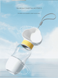 White Portable Dog Water Bottle with Food Container - 2-in-1 Leak-Proof Pet Travel Water Dispenser, Cloud-Shaped Drinking Bowl, Twist-to-Dispense Design, BPA-Free HIPS/PET Material for Walking Hiking Travel