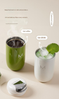Green Gift Box Set Premium 316 Stainless Steel Coffee Tumbler - 350ml Vacuum Insulated Travel Mug with Sip Lid, Leak-Proof Egg Shape Design, Hot & Cold Beverage Cup for Office Commute Outdoor Gift