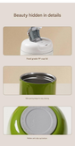 Green Gift Box Set Premium 316 Stainless Steel Coffee Tumbler - 350ml Vacuum Insulated Travel Mug with Sip Lid, Leak-Proof Egg Shape Design, Hot & Cold Beverage Cup for Office Commute Outdoor Gift