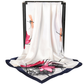 White Dragonfly and Lotus Flower Painting Elegant 90x90cm Satin Silk Scarf for Women - Double-Sided Printed Square Headscarf Shawl Wrap - Lightweight Versatile Fashion Accessory for Mother&
