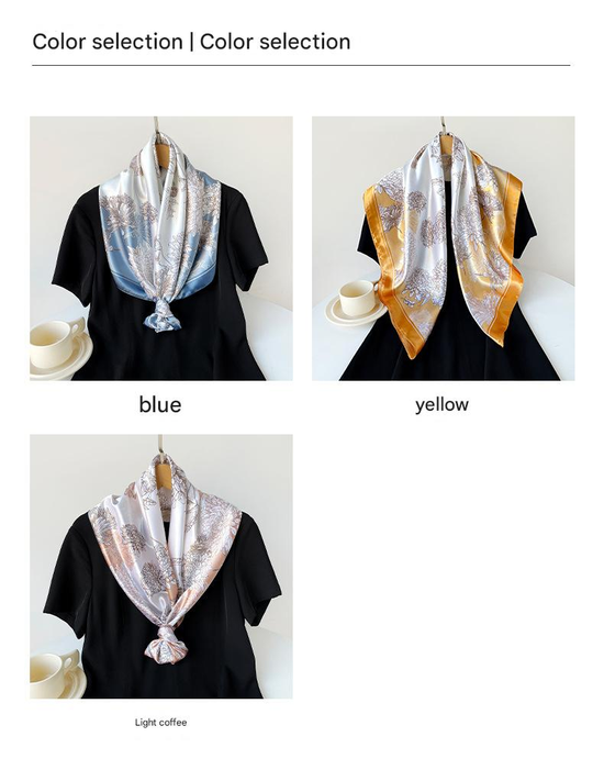 Light coffee Gift Box Set Elegant 90x90cm Women&