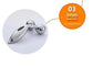 Silvery 3D Face Roller Massager V-Shaped Lifting Tool - Double Ball Facial Massage Device for Skin Tightening Wrinkle Reduction Jawline Contouring Beauty Care