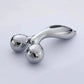 Silvery 3D Face Roller Massager V-Shaped Lifting Tool - Double Ball Facial Massage Device for Skin Tightening Wrinkle Reduction Jawline Contouring Beauty Care
