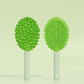 2-piece green Pet Durian Massage Grooming Brush - TPR Double-Sided Deshedding Comb for Cats Dogs - Gentle Pet SPA Grooming Tool