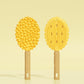 2-piece yellow Pet Durian Massage Grooming Brush - TPR Double-Sided Deshedding Comb for Cats Dogs - Gentle Pet SPA Grooming Tool