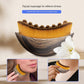 Zebra print Lymphatic Contour Face Brush - Curved Facial Eye Neck Massage Tool - Nylon Bristle Body Brush for Skin Tightening Circulation Detox - Plastic Handle Dry Brushing