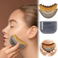 Zebra print Lymphatic Contour Face Brush - Curved Facial Eye Neck Massage Tool - Nylon Bristle Body Brush for Skin Tightening Circulation Detox - Plastic Handle Dry Brushing