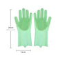 Green Silicone Pet Bathing Gloves - Pink Double-Sided Design for Cats and Dogs - Gentle Massage, Easy Lather, Durable and Waterproof, Ideal for Pet Grooming and Home Use