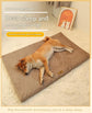 Pink XL size Pet Dog Bed Mat - Plush Short Fur Cover with Wave Foam Padding - Washable Removable Cover, Non-Slip Base, Warm Winter Cushion for Dogs and Cats, Multiple Sizes