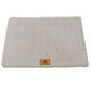 Silver-gray S size Pet Dog Bed Mat - Plush Short Fur Cover with Wave Foam Padding - Washable Removable Cover, Non-Slip Base, Warm Winter Cushion for Dogs and Cats, Multiple Sizes