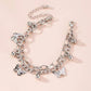 Silvery Butterfly Charm Layered Chain Bracelet - Gold and Silver Alloy Finish - Adjustable Double Strand Design, Lightweight Everyday Wear, Gift Ready，Gift Box Set