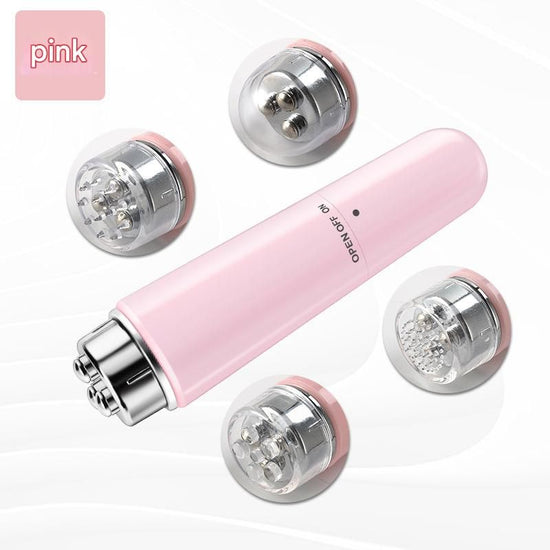 Pink Electric Eye Massager Pen - Vibration Massage Wand for Eye Area, Face, and Neck - Battery Operated Skincare Tool（Batteries not included）, Compact Daily Use, Gift Ready
