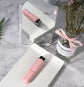 Pink Electric Eye Massager Pen - Vibration Massage Wand for Eye Area, Face, and Neck - Battery Operated Skincare Tool（Batteries not included）, Compact Daily Use, Gift Ready