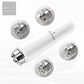 White Electric Eye Massager Pen - Vibration Massage Wand for Eye Area, Face, and Neck - Battery Operated Skincare Tool（Batteries not included）, Compact Daily Use, Gift Ready