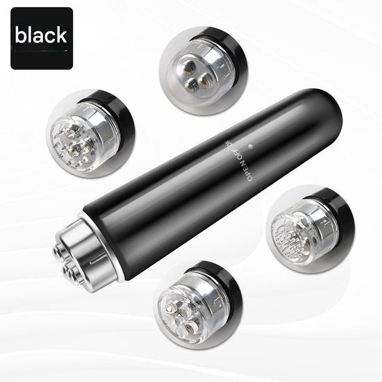 Black Electric Eye Massager Pen - Vibration Massage Wand for Eye Area, Face, and Neck - Battery Operated Skincare Tool（Batteries not included）, Compact Daily Use, Gift Ready