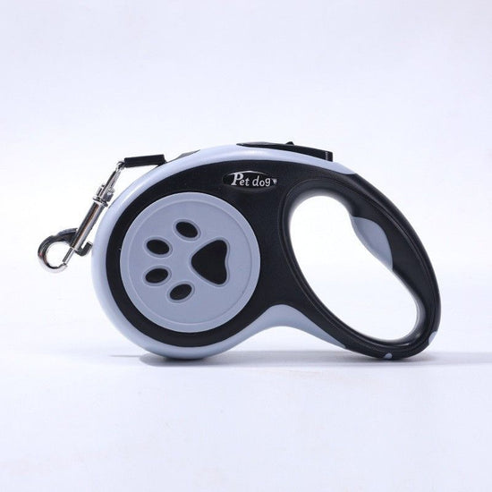 Black Automatic Retractable Dog Leash - 3M Extendable Lead with One-Handed Brake Lock - ABS Casing, Ergonomic Grip, Tangle-Free Nylon Tape, Outdoor Walking Essential