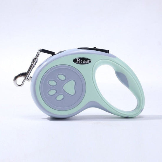 Green Automatic Retractable Dog Leash - 3M Extendable Lead with One-Handed Brake Lock - ABS Casing, Ergonomic Grip, Tangle-Free Nylon Tape, Outdoor Walking Essential