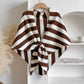 Brown Striped Women&