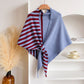 Black and Grey Color blocking Striped Women&