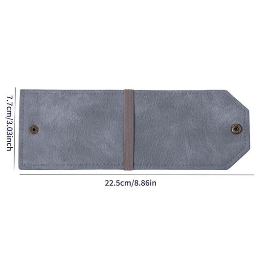 Grey Cash Wrap Wallet - Compact Snap Closure Card and Bill Holder, Slim Design for Quick Access, Lightweight Everyday Carry, Unisex Travel Friendly Accessory