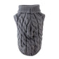 White M size Cosy Cable Knit Dog Jumper -  Warm Winter Pet Clothing, Soft High Neck Design, Small to Medium Dogs, Easy Wear Pullover Style, Ideal for Chilly Evenings and Outdoor Walks