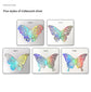 3D Butterfly Wall Stickers - Iridescent Silver Paper - 72pcs Set, Hollow Cut Design, Removable Decor for Home, Party, Wedding, Kids Room, Easy Peel and Stick-Style B
