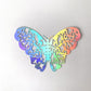 3D Butterfly Wall Stickers - Iridescent Silver Paper - 72pcs Set, Hollow Cut Design, Removable Decor for Home, Party, Wedding, Kids Room, Easy Peel and Stick-Style B