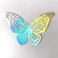 3D Butterfly Wall Stickers - Iridescent Silver Paper - 72pcs Set, Hollow Cut Design, Removable Decor for Home, Party, Wedding, Kids Room, Easy Peel and Stick-Style B